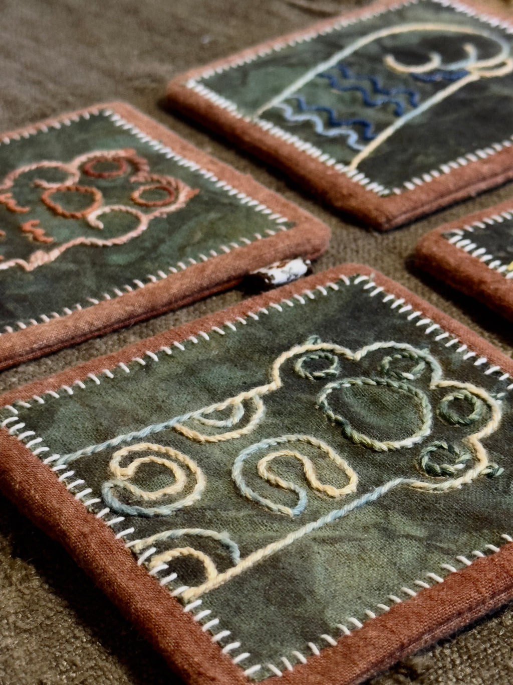 Wabi-Sabi Plant-Dyed Cat Paw Coasters – Set of 4 (Copy)