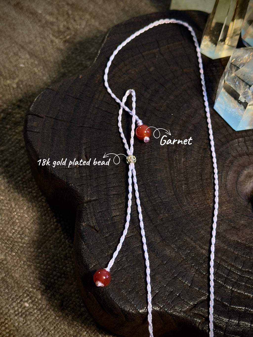 Amethyst Peace Buckle Necklace – natural stone detail 3