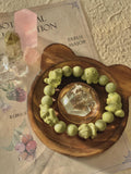 Avocado Green Bear Alashan Agate Bracelet