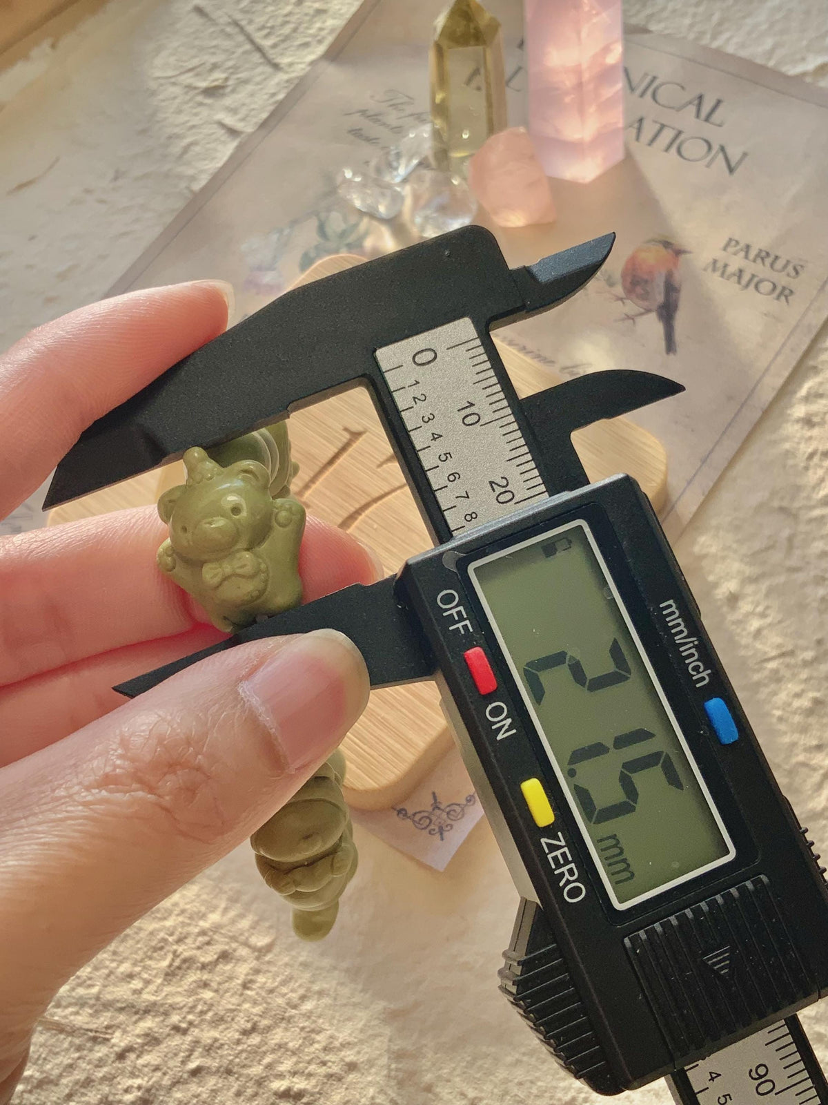 Avocado Green Bear Alashan Agate Bracelet