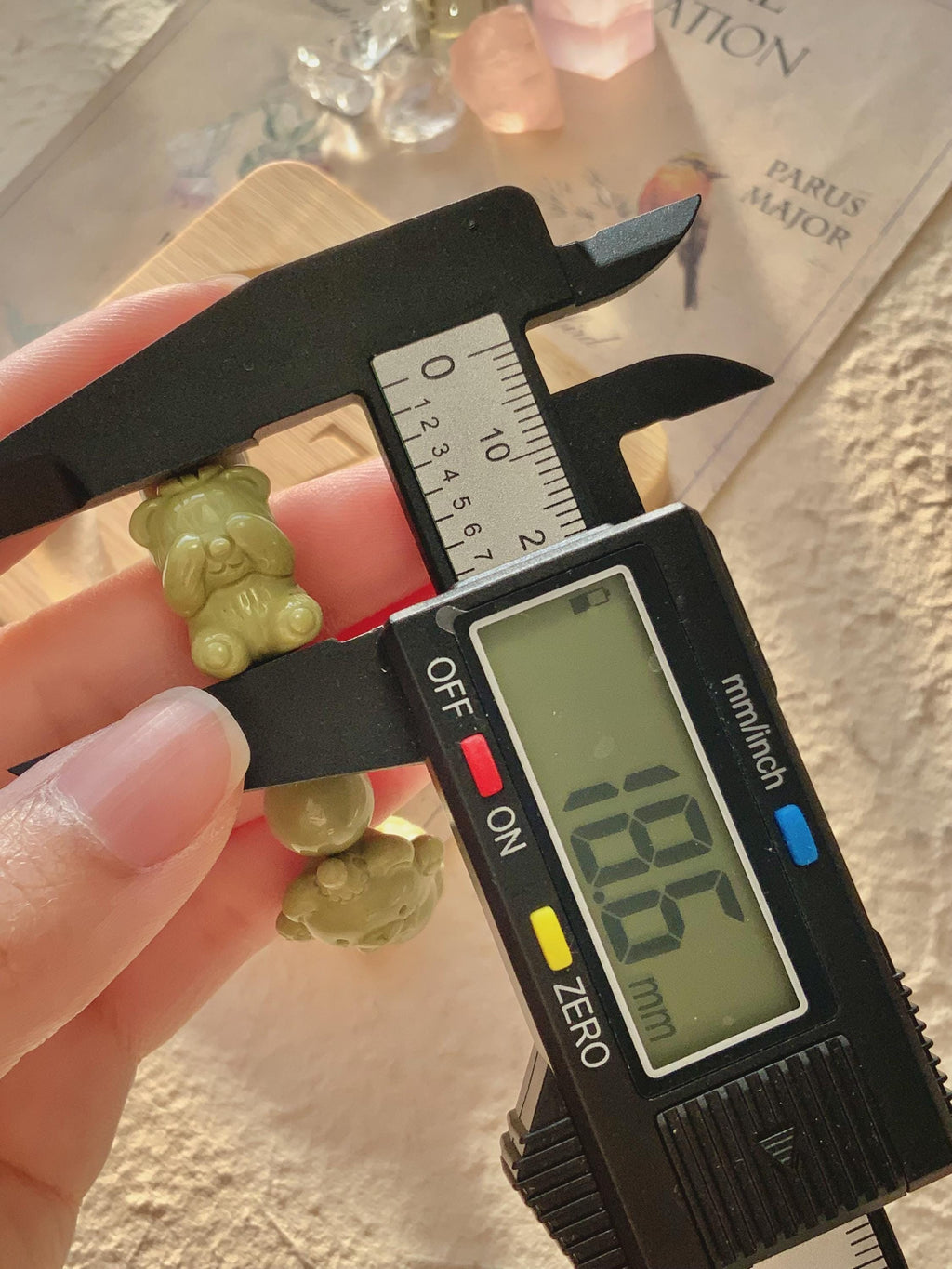 Avocado Green Bear Alashan Agate Bracelet
