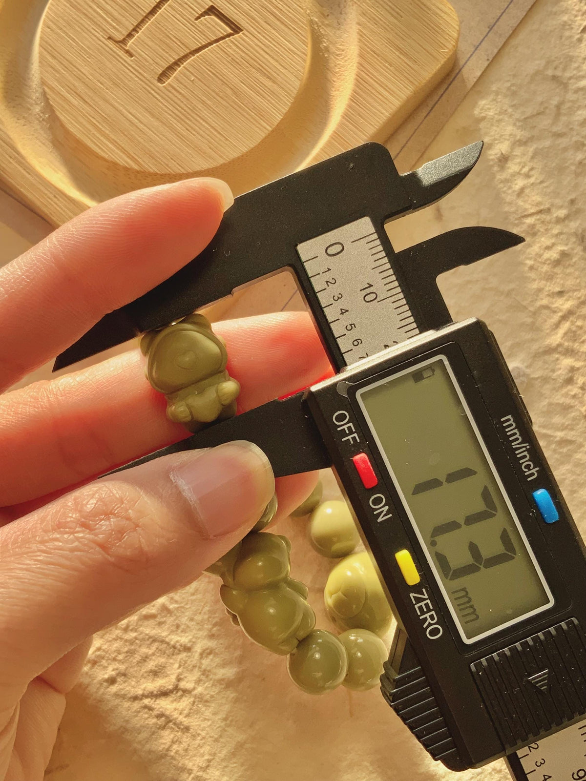 Avocado Green Bear Alashan Agate Bracelet