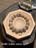 Blue Caramel Alashan Agate Bracelet – full view