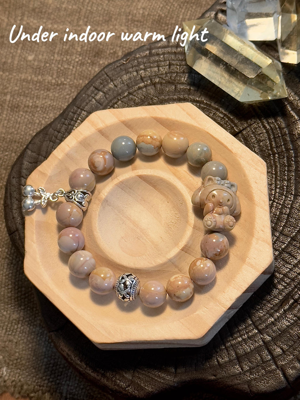 Blue Caramel Alashan Agate Melody Bracelet