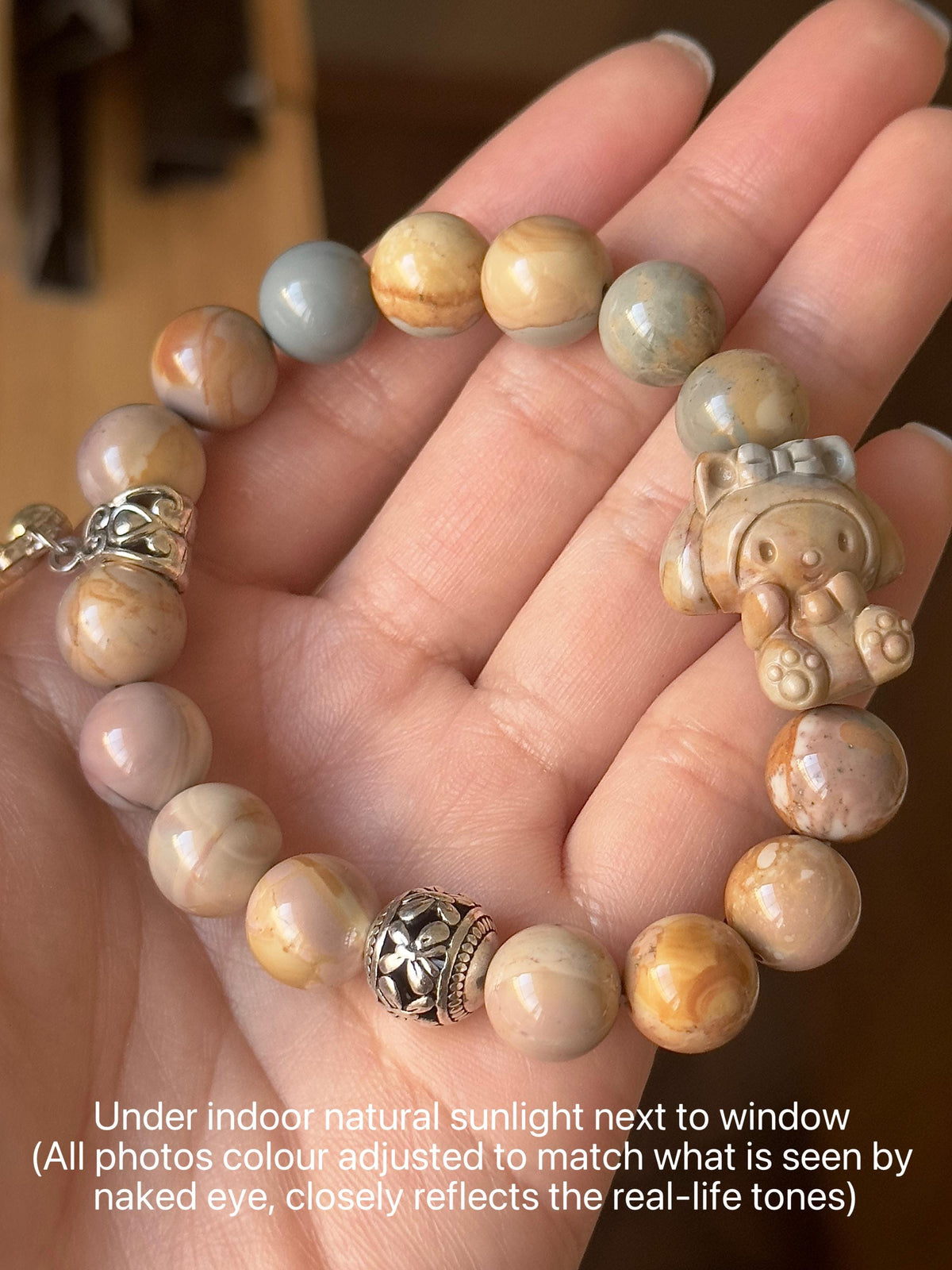Blue Caramel Alashan Agate Melody Bracelet