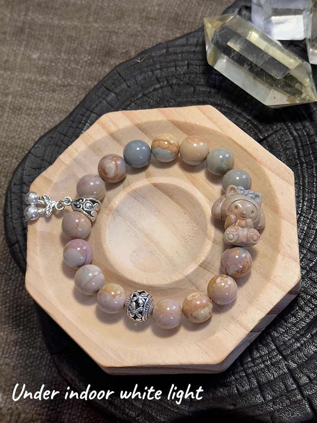 Blue Caramel Alashan Agate Melody Bracelet