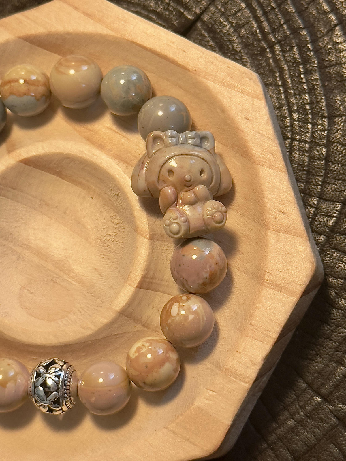 Blue Caramel Alashan Agate Melody Bracelet