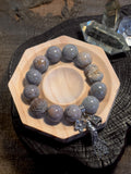 Blue Purple Alashan Agate Bracelet – full view
