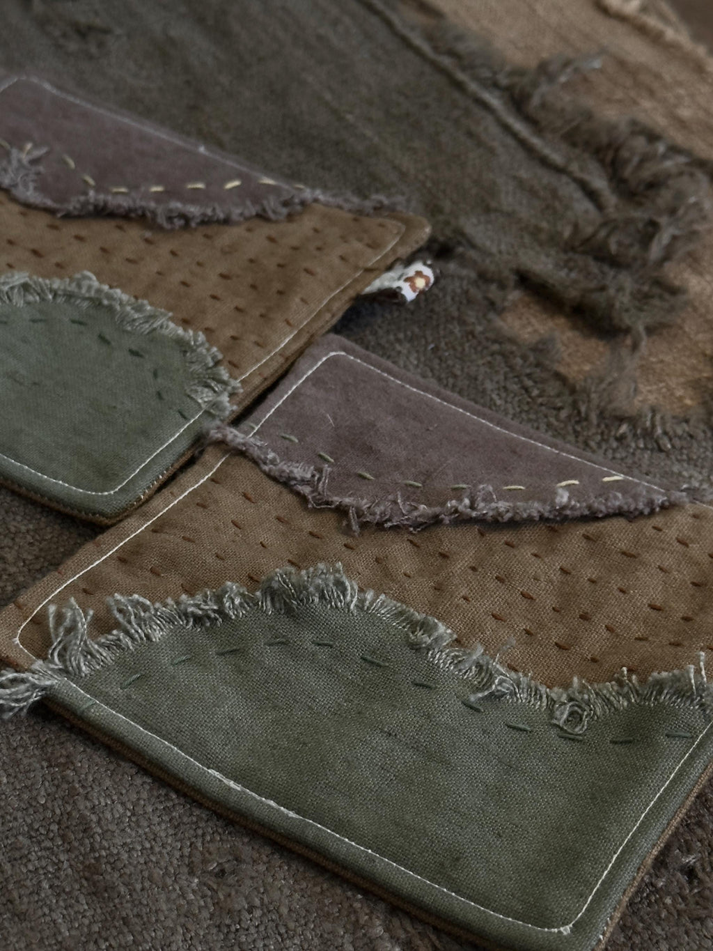 Wabi-Sabi Botanical Plant-Dyed Coasters – textile detail 2