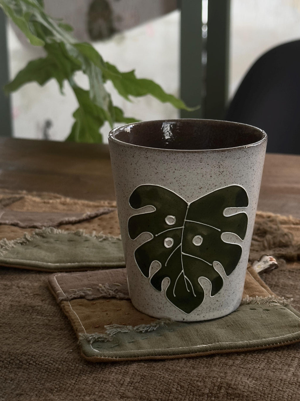 Wabi-Sabi Botanical Plant-Dyed Coasters – textile detail 4