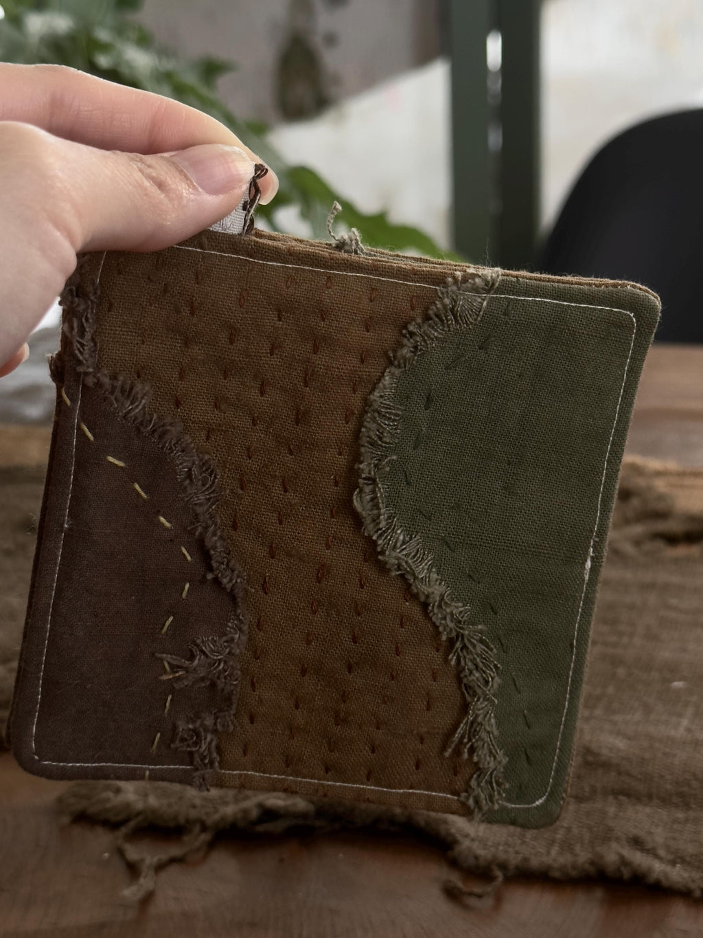 Wabi-Sabi Botanical Plant-Dyed Coasters – textile detail 5