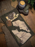 Botanical eco plant-dyed hand-stitched tea mat