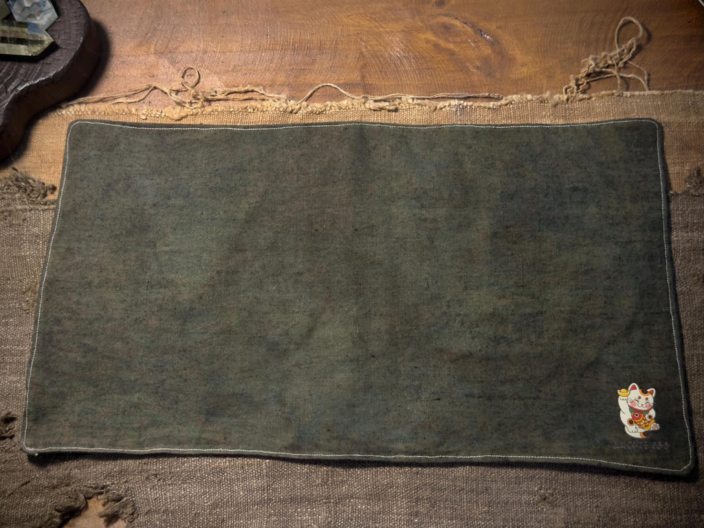 Artisan botanical textile tea mat