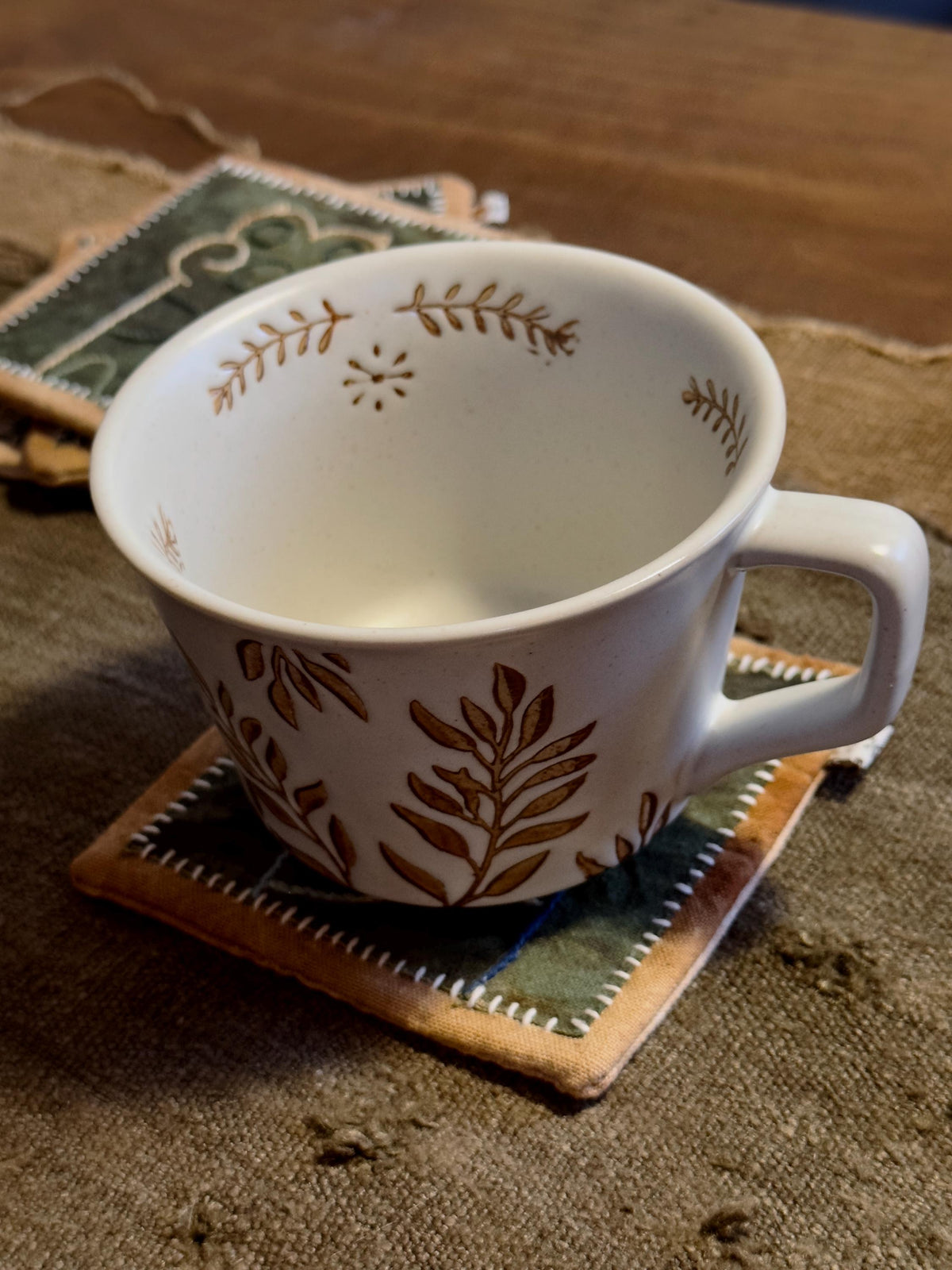 Wabi-Sabi Plant-Dyed Cat Paw Coasters – textile detail 6