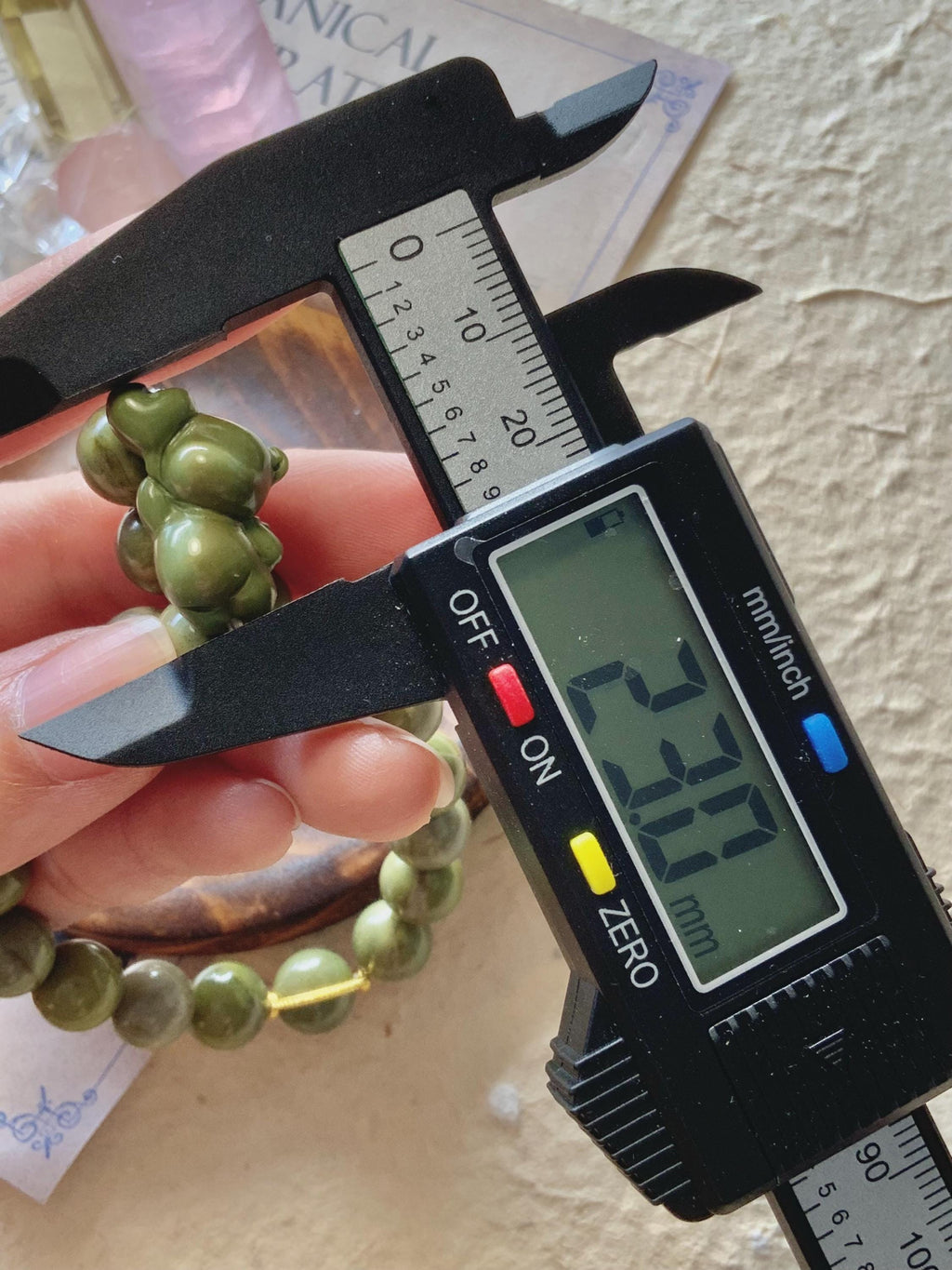 Dark Green Balloon Bear Alashan Agate Bracelet