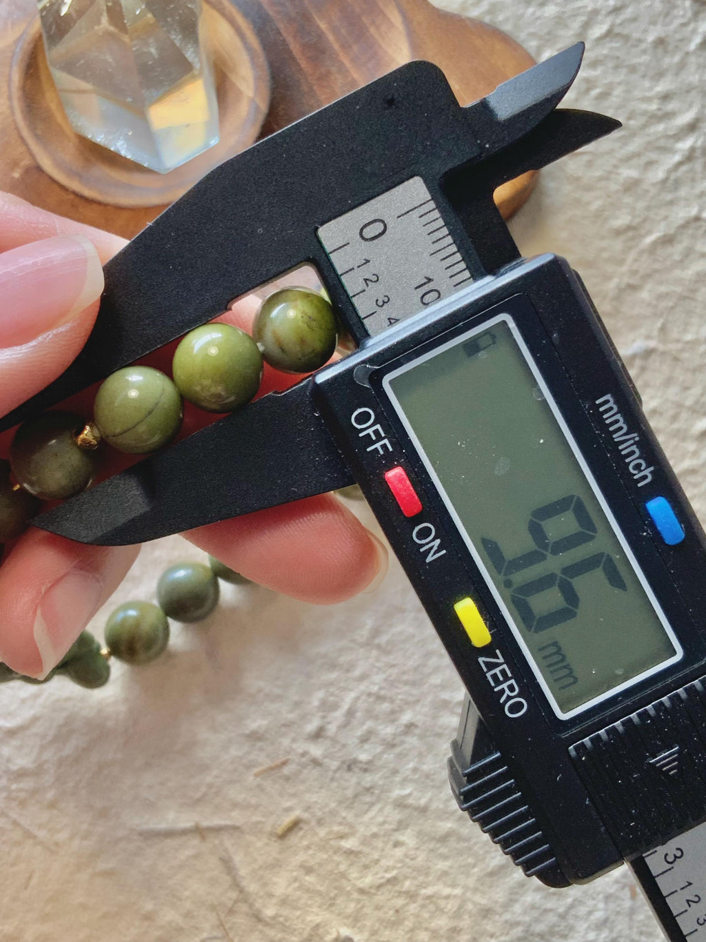 Dark Green Balloon Bear Alashan Agate Bracelet
