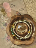 Gradient Green Alashan Agate Dual-Layer Bracelet