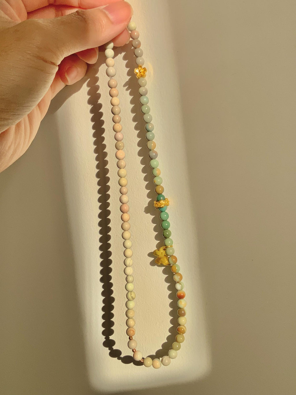 Gradient Green Alashan Agate Dual-Layer Bracelet