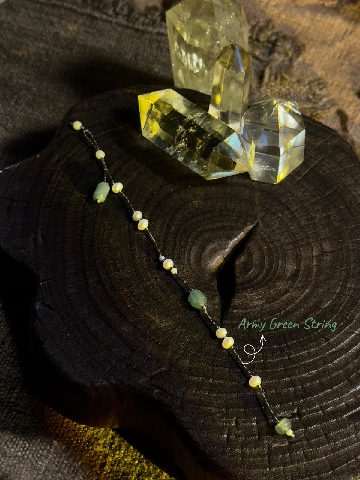 Freshwater Pearl and Hexagon Jade Bracelet