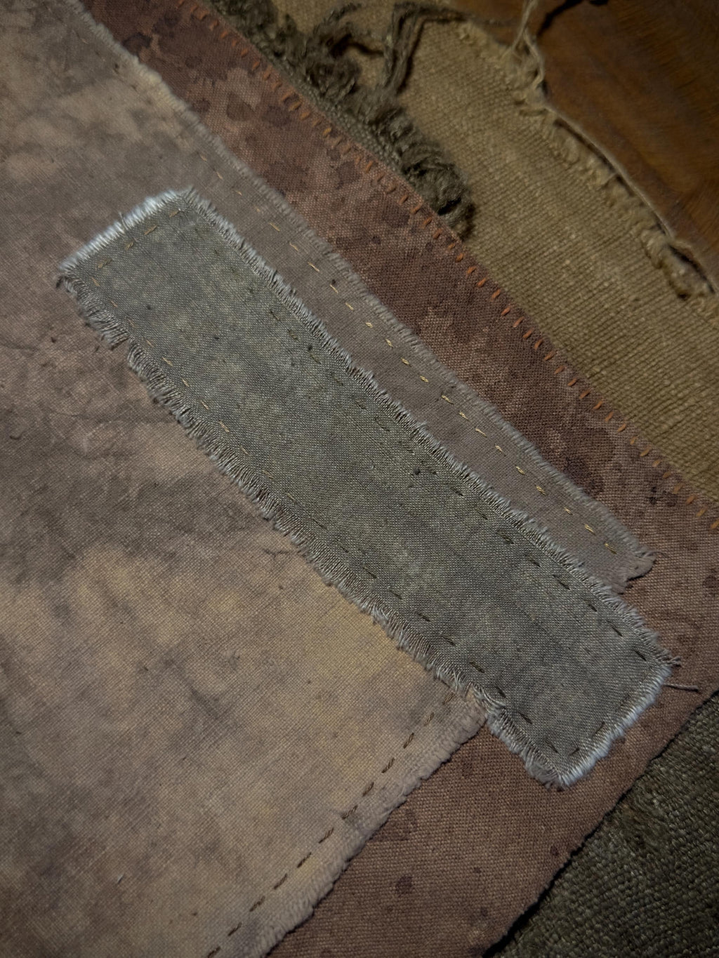 Artisan patchwork tea ceremony mat