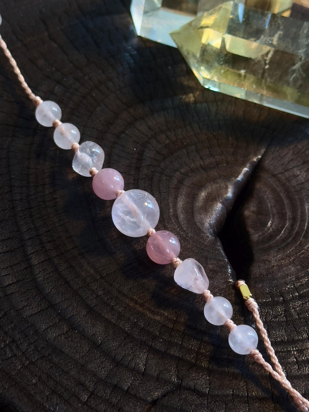 Rare Lavender Rose Quartz Bracelet – full view