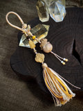 Lucky Money Horse Alashan agate and jade handwoven bag charm