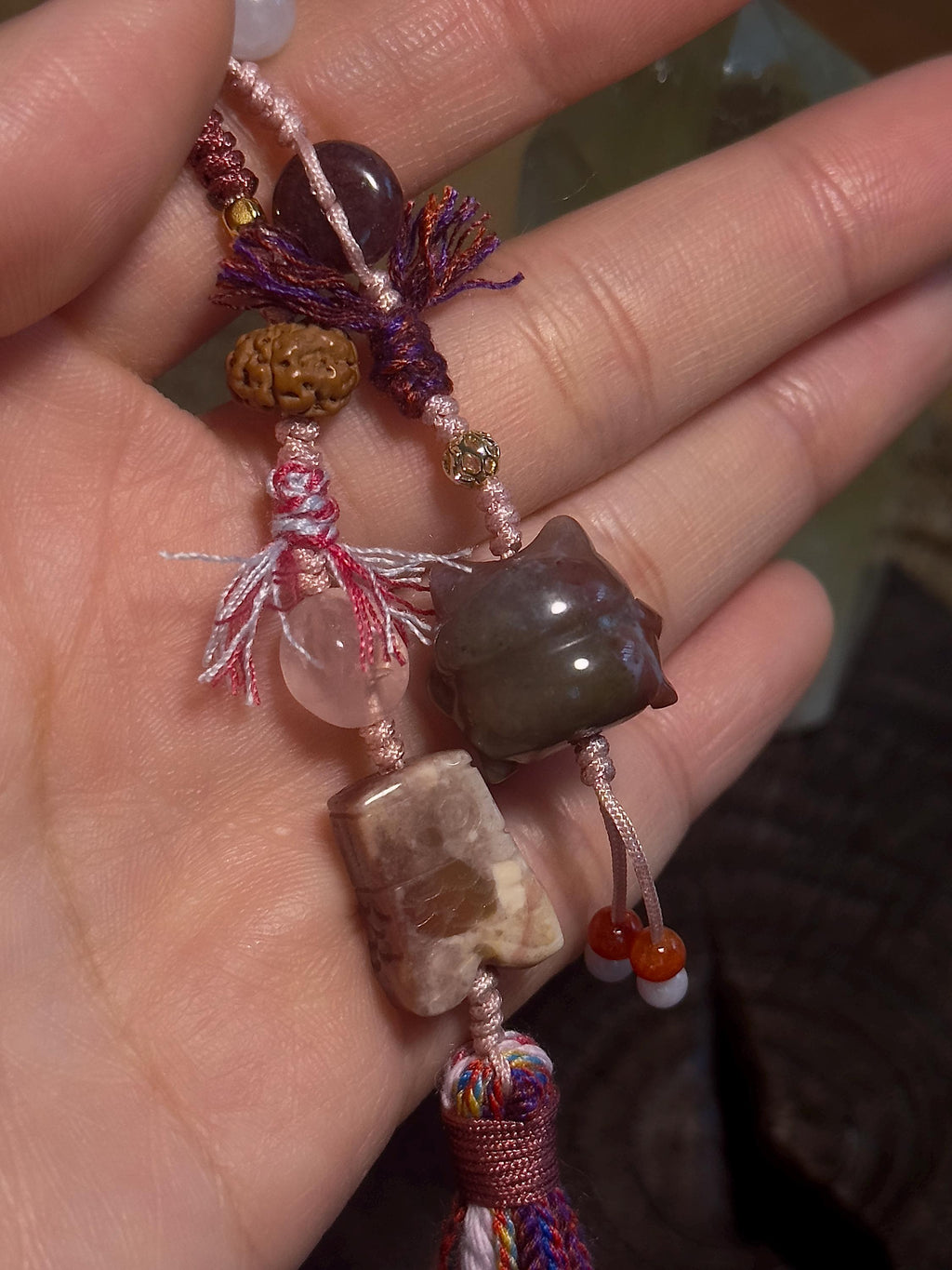 Maneki Neko and Koinobori Alashan Agate Charm