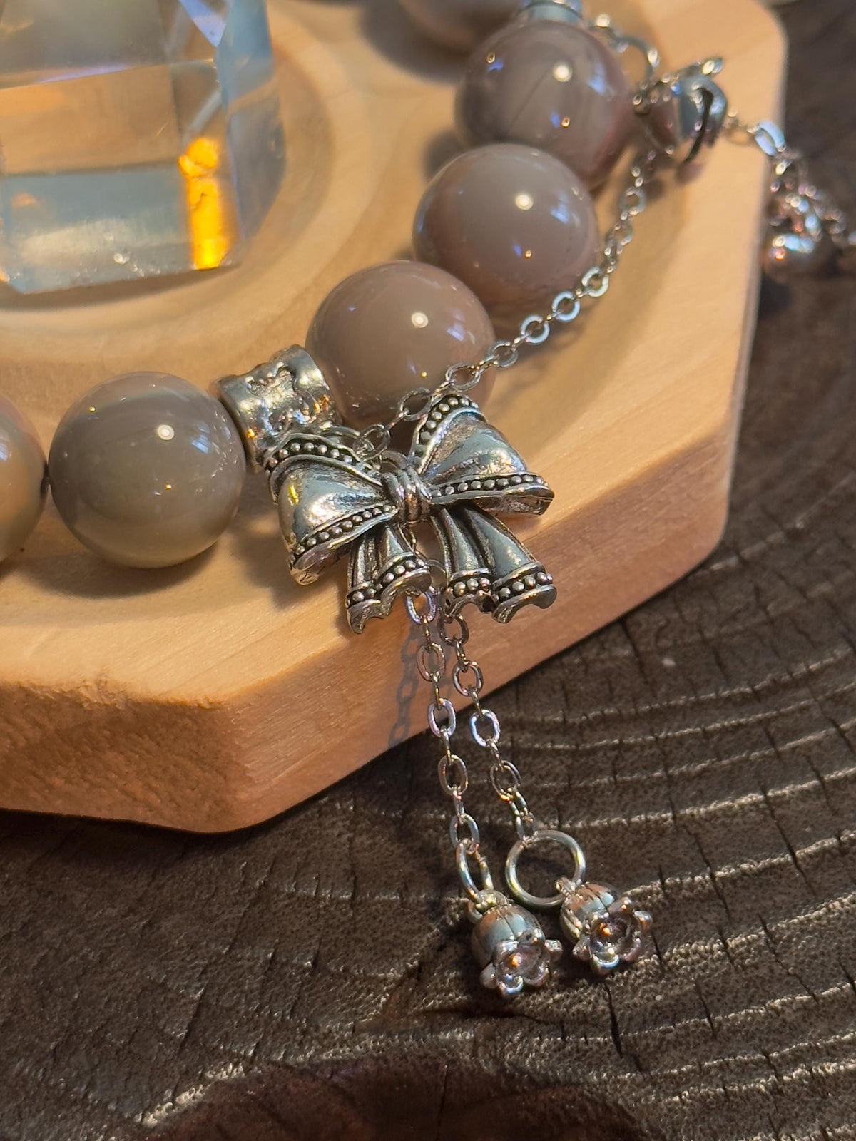 Morandi Pastel Bunny Carrot Alashan Agate Bracelet