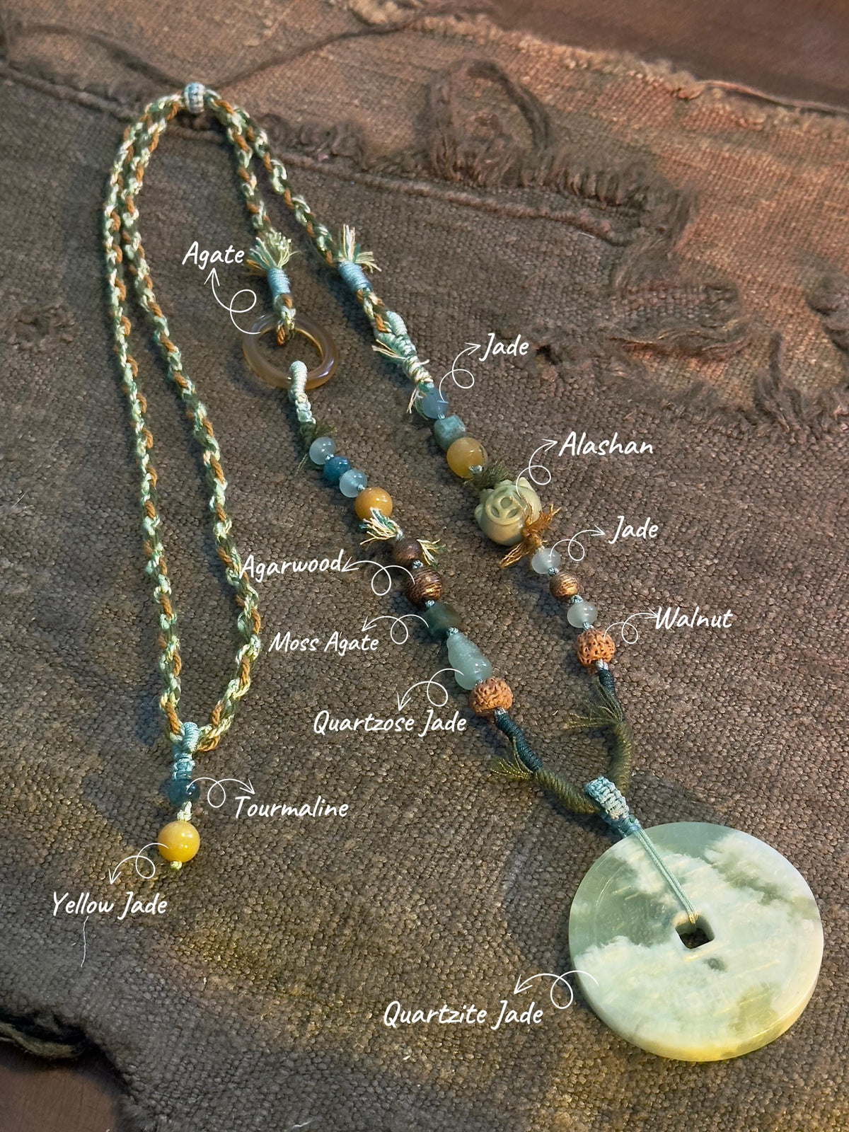 Mountain Ghost Coin jade talisman necklace second one-of-a-kind piece