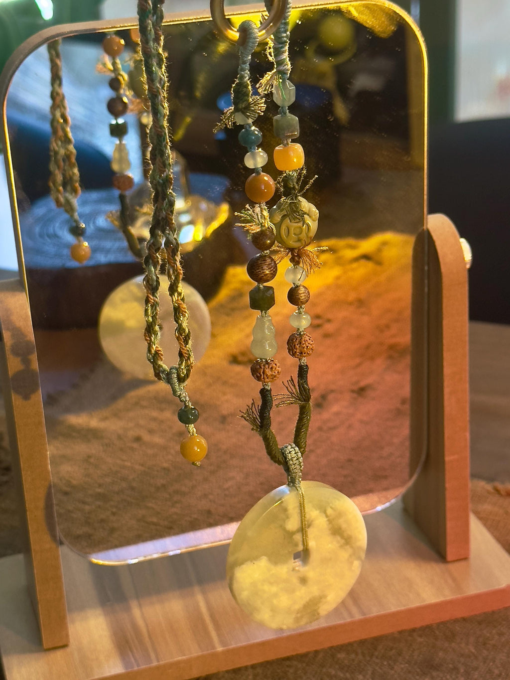 Mountain Ghost Coin jade talisman necklace second one-of-a-kind piece