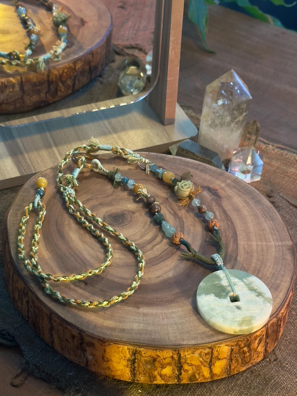 Mountain Ghost Coin jade talisman necklace second one-of-a-kind piece
