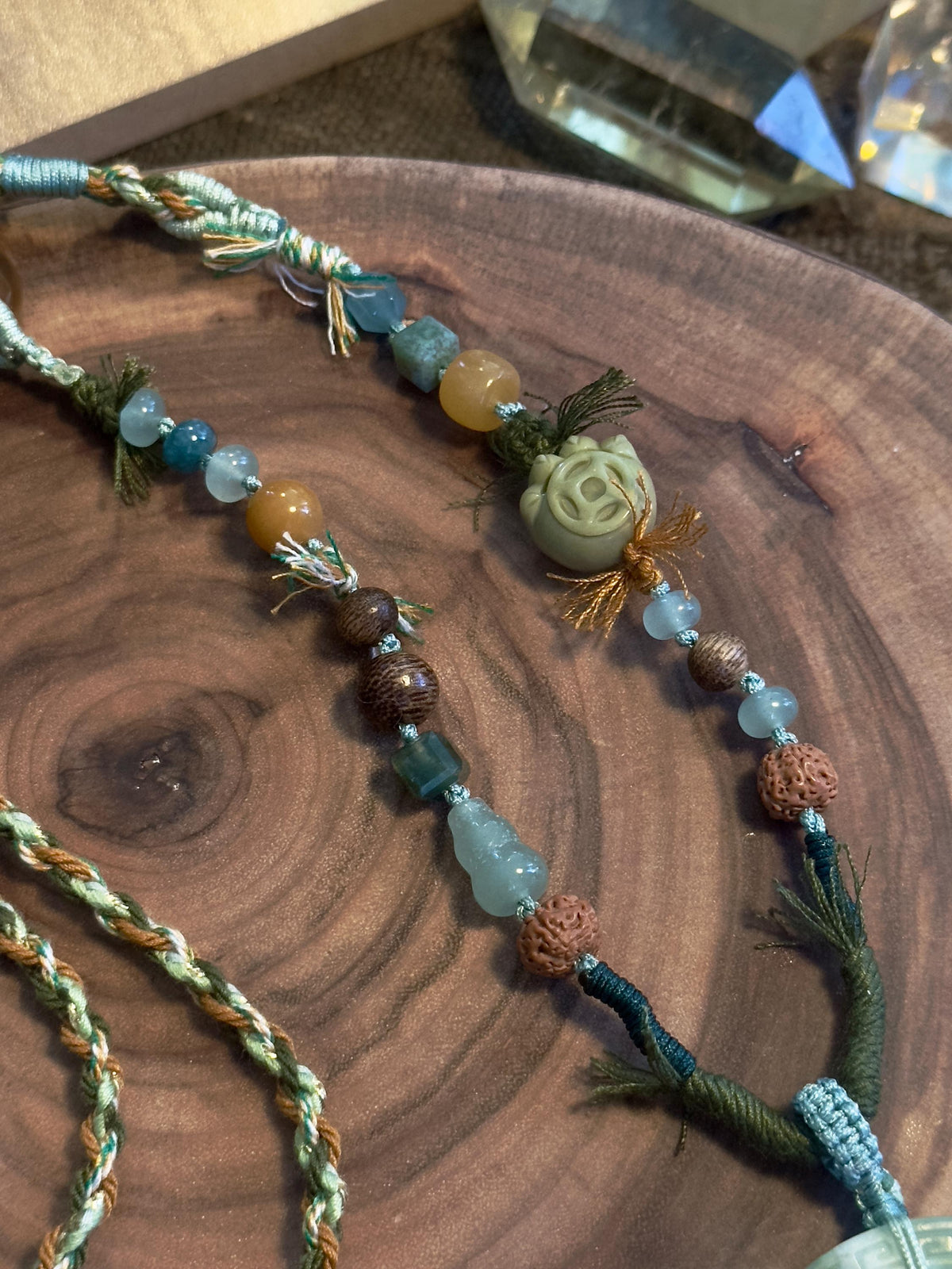 Mountain Ghost Coin jade talisman necklace second one-of-a-kind piece