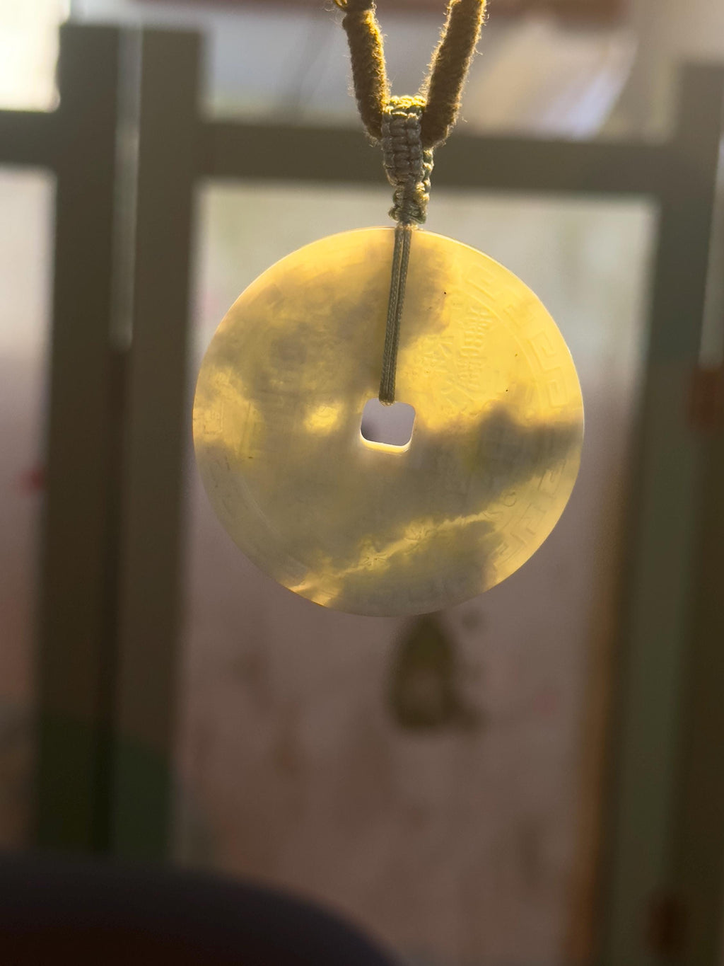 Mountain Ghost Coin jade talisman necklace second one-of-a-kind piece