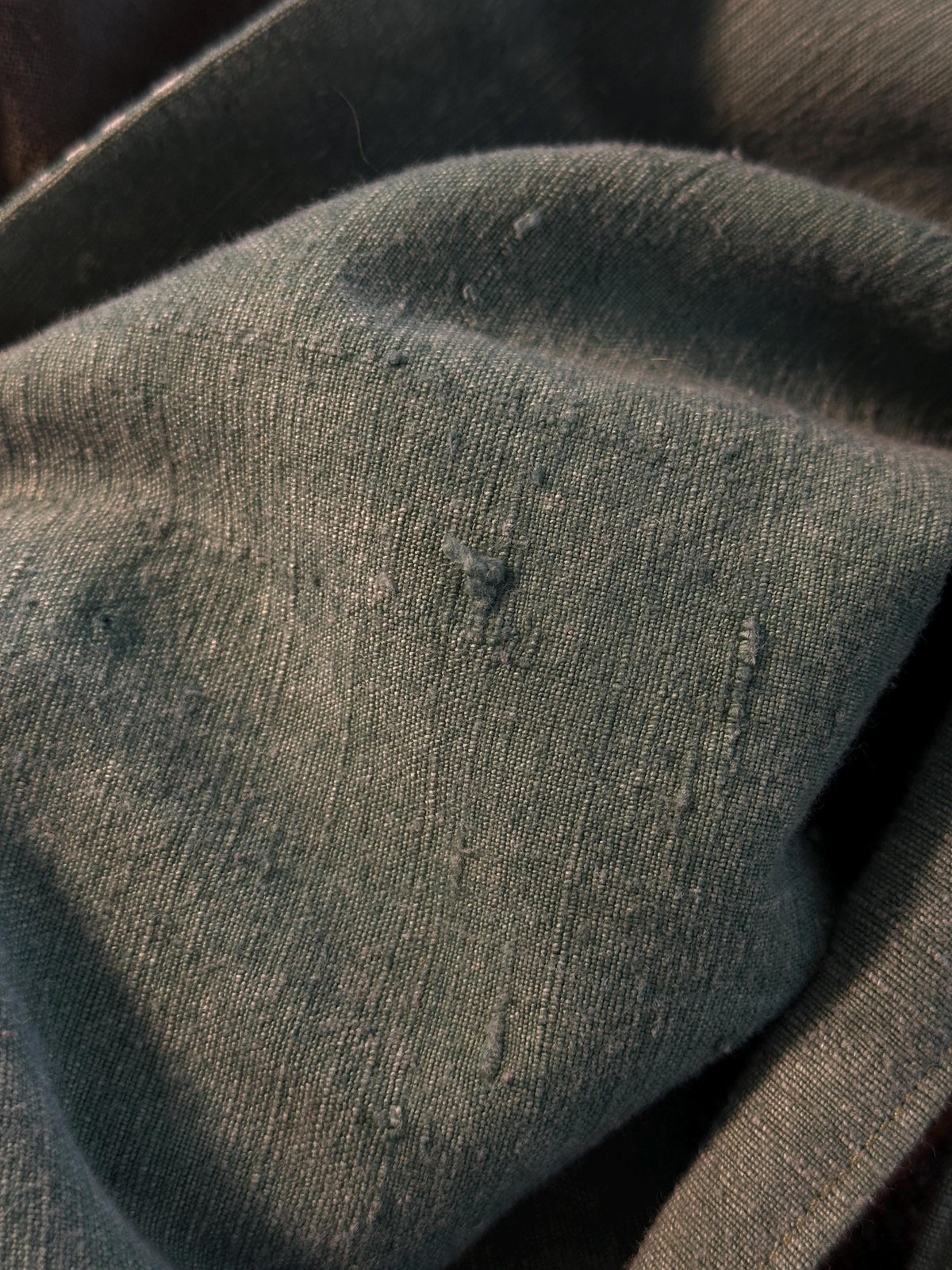 Olive green reversible plant dyed patchwork cotton bag