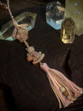 Pastel Pochacco Alashan agate handwoven bag charm