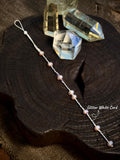 Freshwater purple pearl and amethyst handwoven bracelet with 925 silver