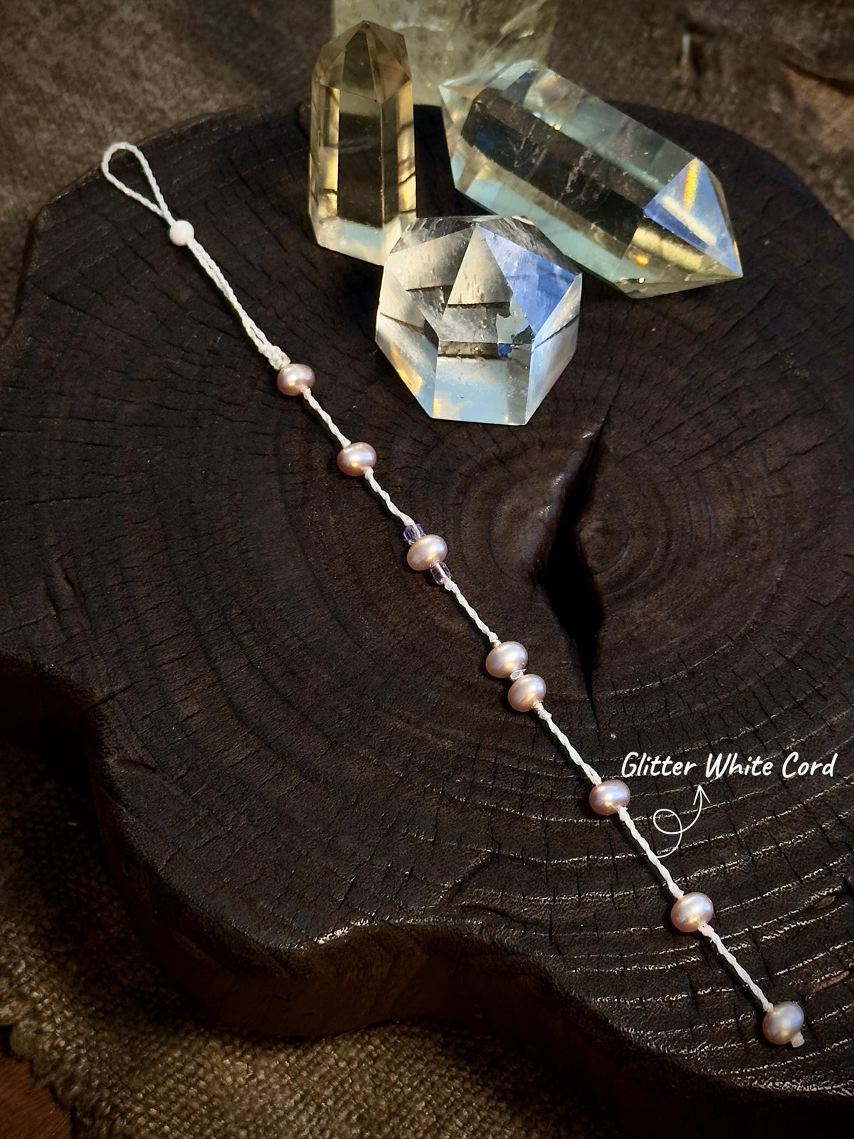 Freshwater purple pearl and amethyst handwoven bracelet with 925 silver
