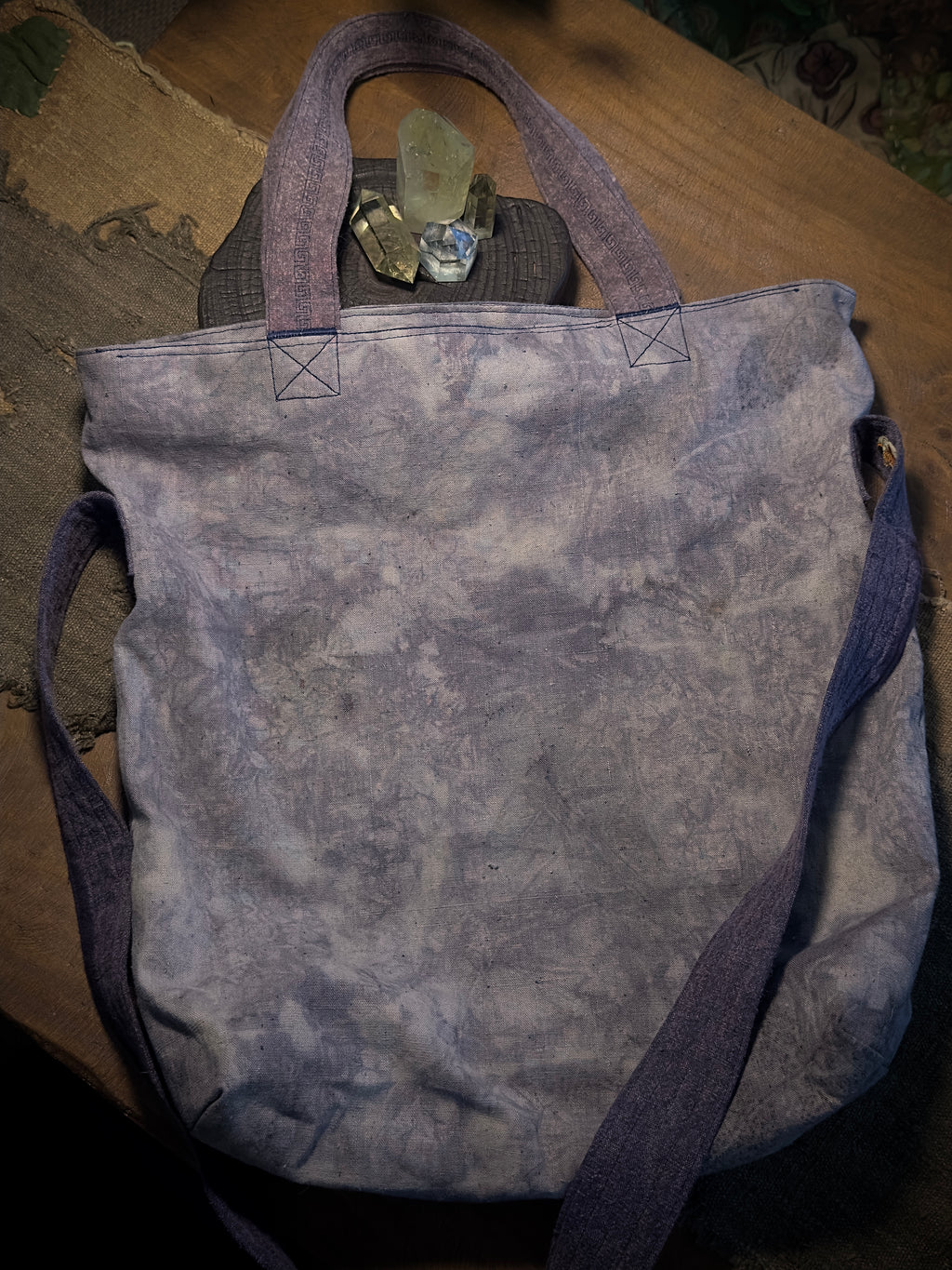 Purple Plant-Dyed Vintage Cat Bag – detail 2