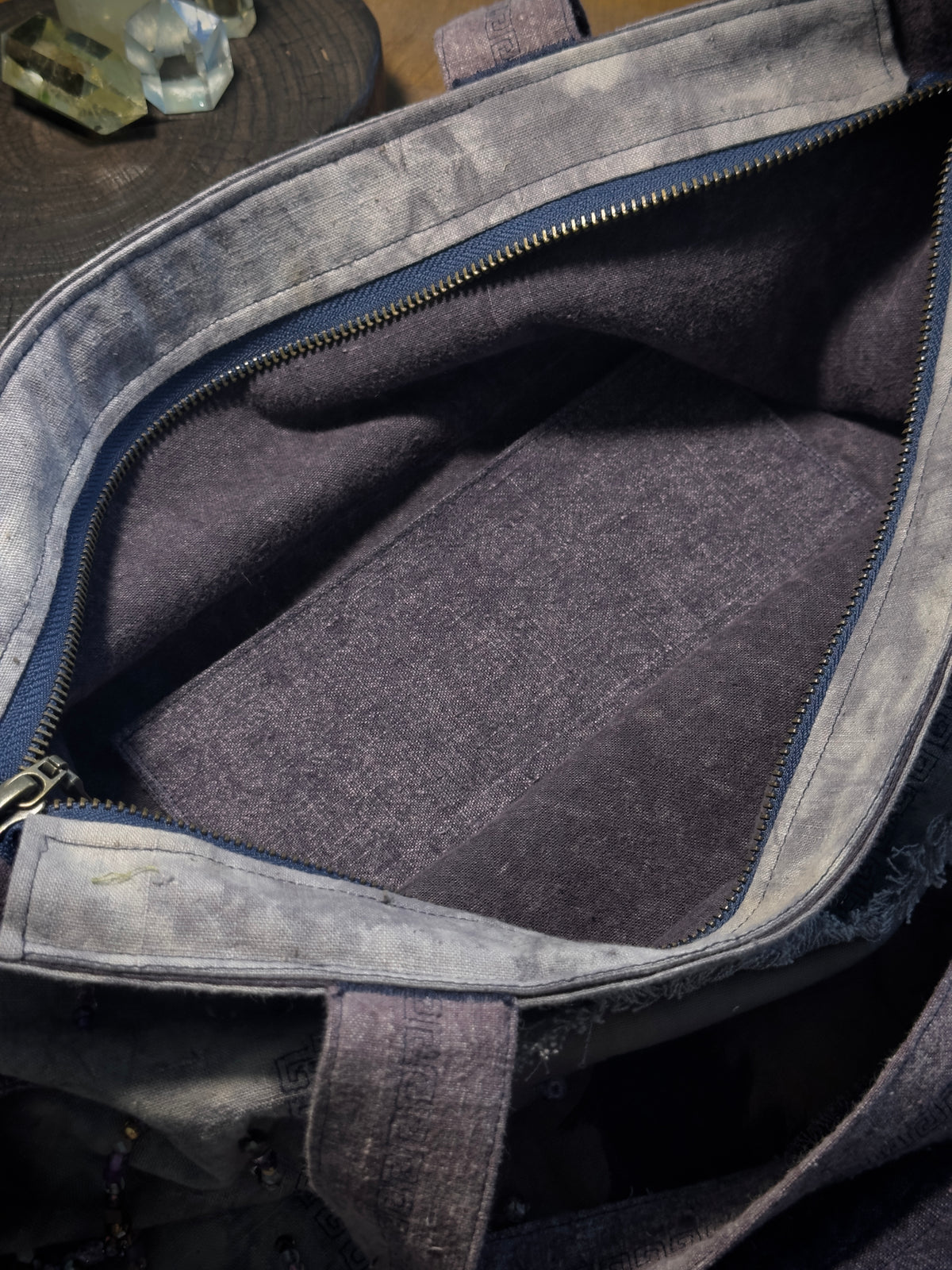 Purple Plant-Dyed Vintage Cat Bag – detail 8