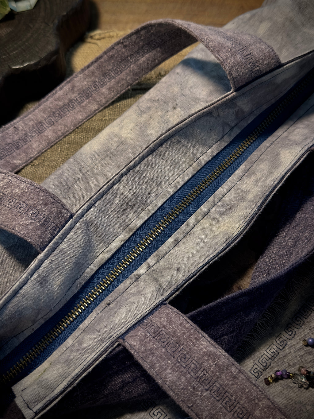Purple Plant-Dyed Vintage Cat Bag – detail 11