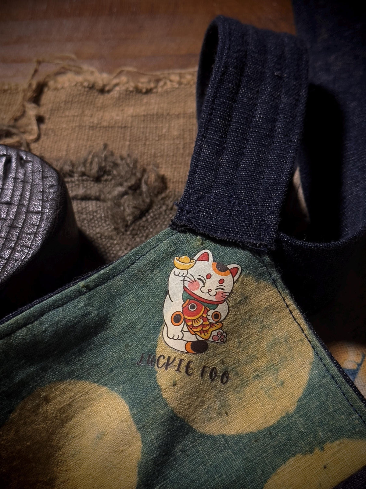 Reversible Plant-Dyed Patchwork Bag – detail 6