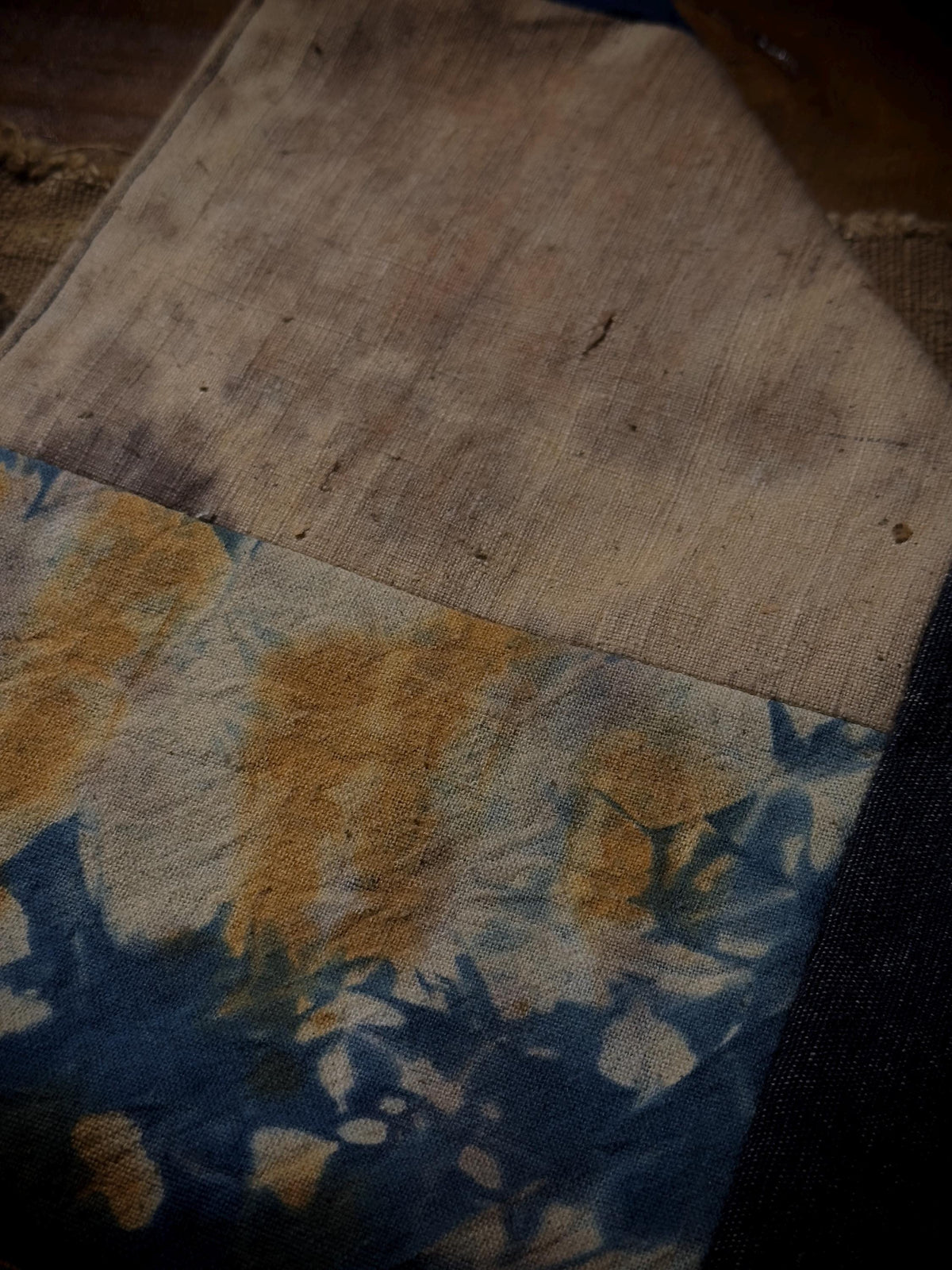 Reversible Plant-Dyed Patchwork Bag – detail 10