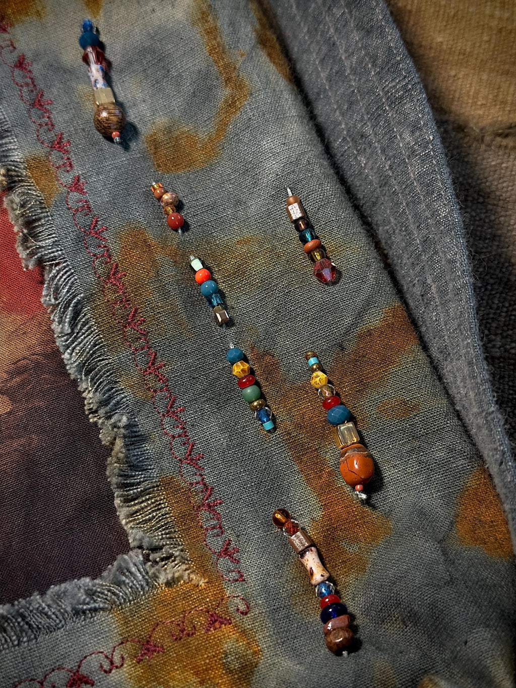 Plant-Dyed & Rust-Dyed Vintage Cat Bag – detail 6