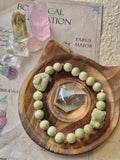 Soft Green Comb & KTCat Alashan Agate Bracelet