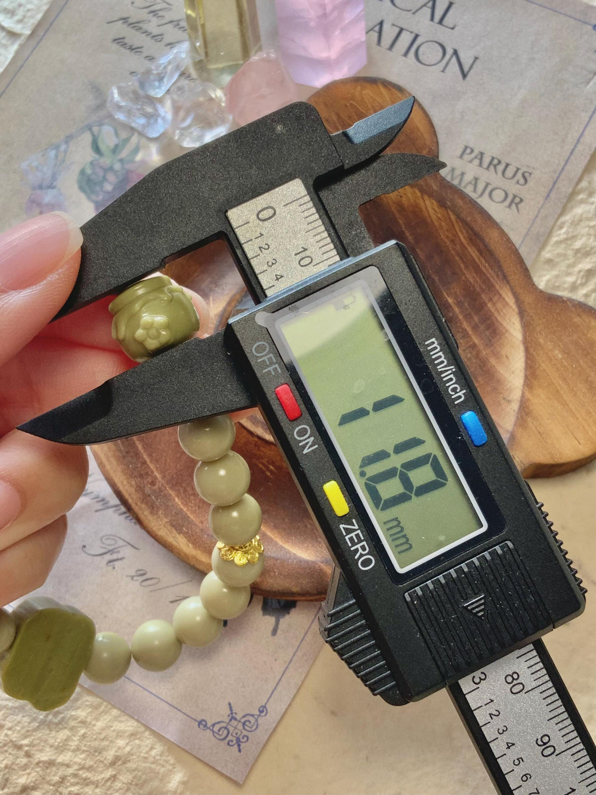 Soft Green Honey Bear Cookie Alashan Agate Bracelet
