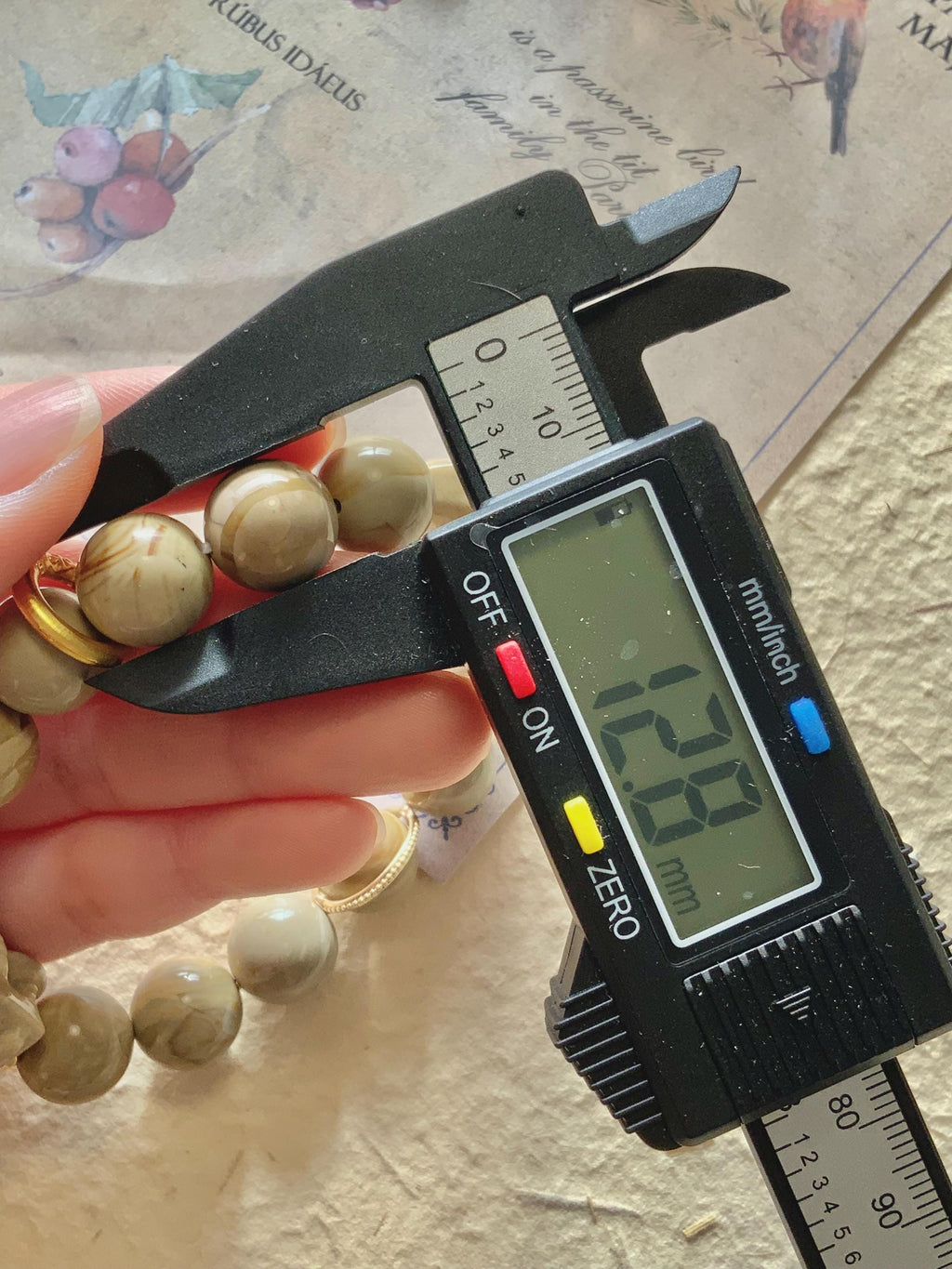 Tan Beige Astronaut & Star Alashan Agate Bracelet